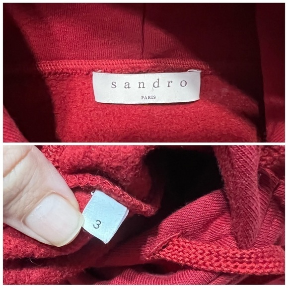 SANDRO 2-IN-1 Mixed Media Hoodie With Attached Shirt - Picture 7 of 9